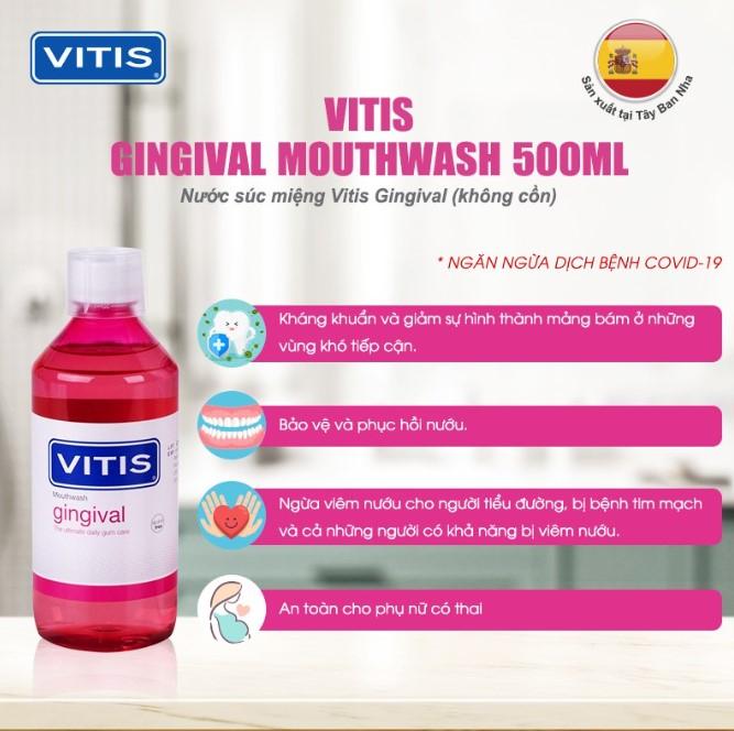 Nước súc miệng ngừa viêm nướu Vitis Gingival