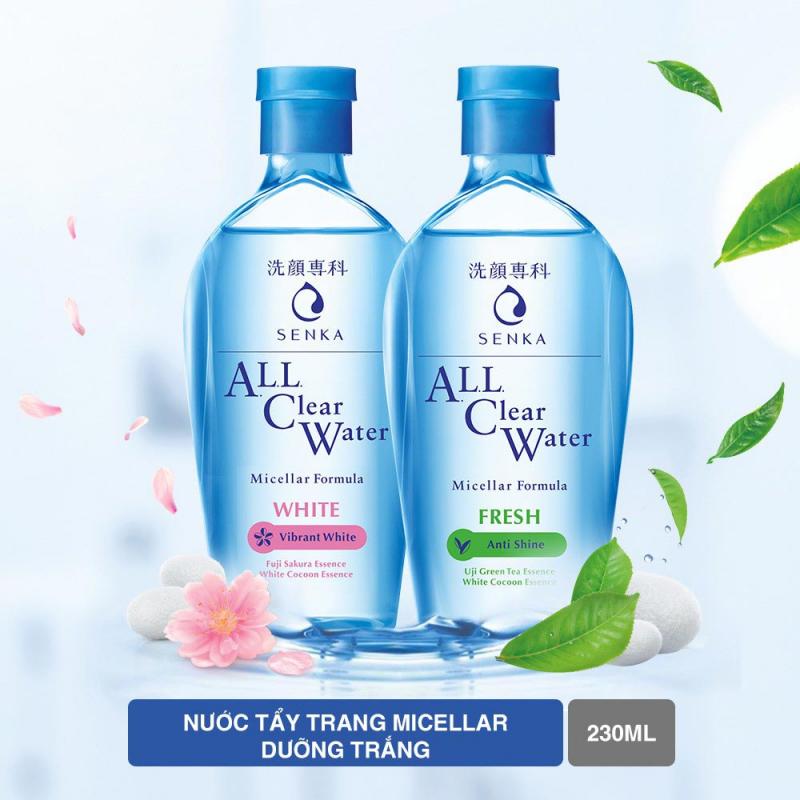 Nước tẩy trang dưỡng trắng Senka All Clear Water Micellar Formula White
