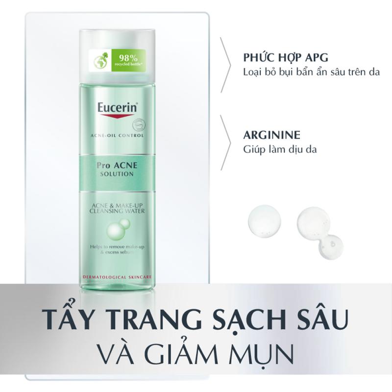 Nước tẩy trang Eucerin ProAcne dưỡng ẩm dành cho da mụn