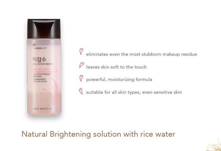 Nước Tẩy Trang Mắt & Môi Làm Sáng Da RICE WATER BRIGHT LIP&EYE MAKEUP REMOVER 120ml