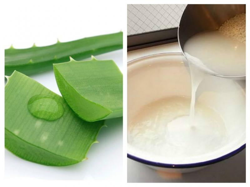 Nha đam và nước vo gạo