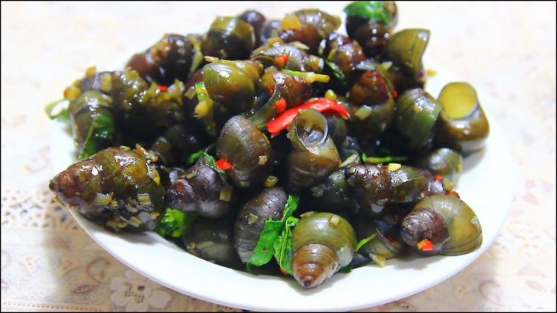 Ốc gạo xào cay