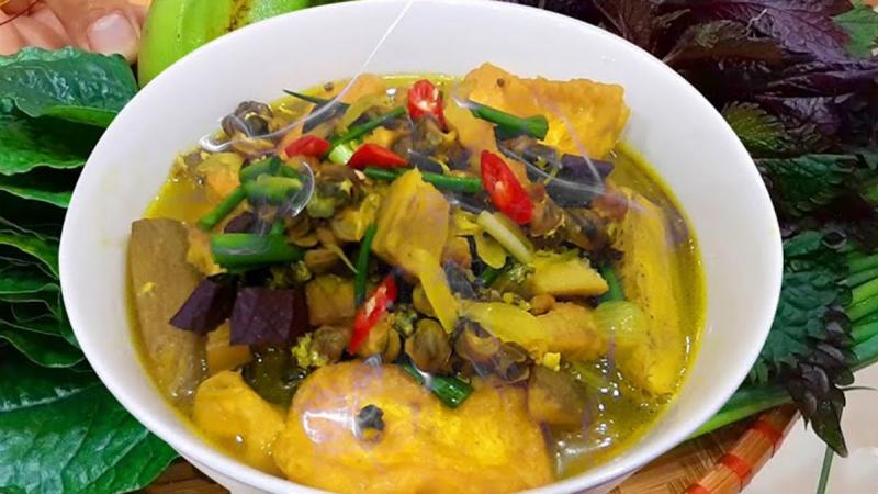Ốc nấu chuối đậu