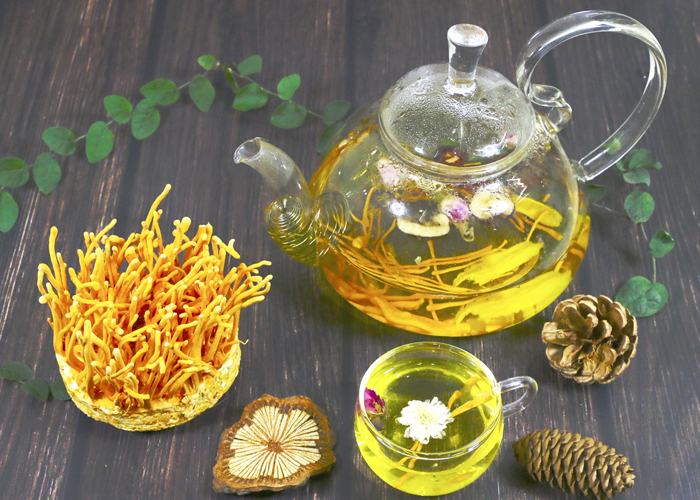 Pha trà đông trùng hạ thảo tươi