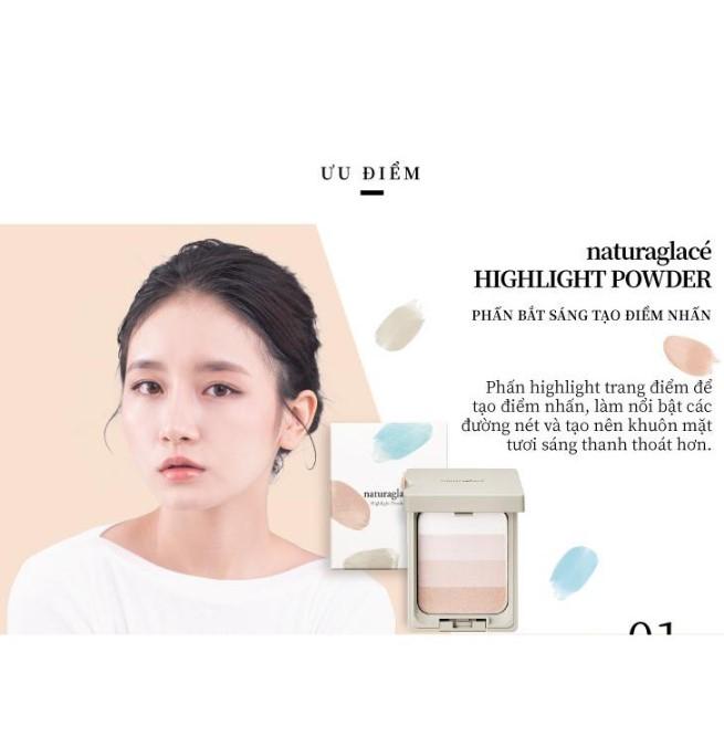 Phấn bắt sáng hữu cơ Naturaglacé Highlight Powder