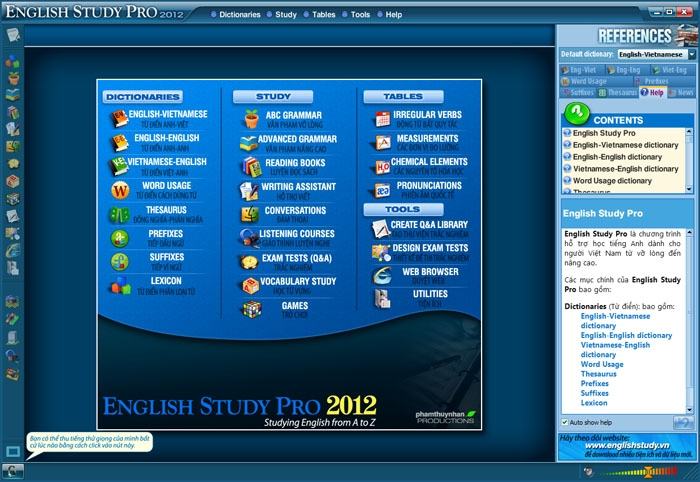 Phần mềm English study pro