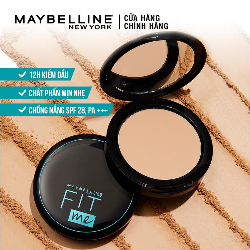 Phấn nền kiềm dầu chống nắng 12h SPF28 PA+++ mịn lì lâu trôi Fit Me Maybelline New York Matte