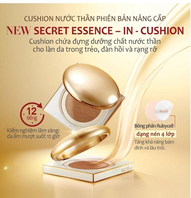 Phấn nước chứa dưỡng chất nước thần Su:m37 Secret Essence Cushion 15g