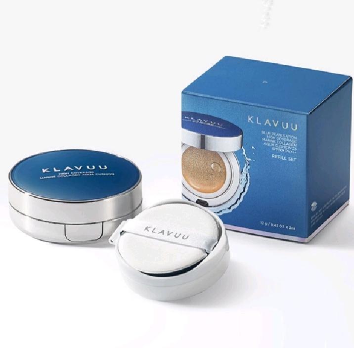 Phấn nước Klavuu Blue Pearlsation High Coverage Marine Collagen Aqua Cushion Spf50 PA+++