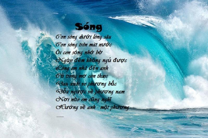 Phân tích hình tượng sóng và em trong bài thơ 