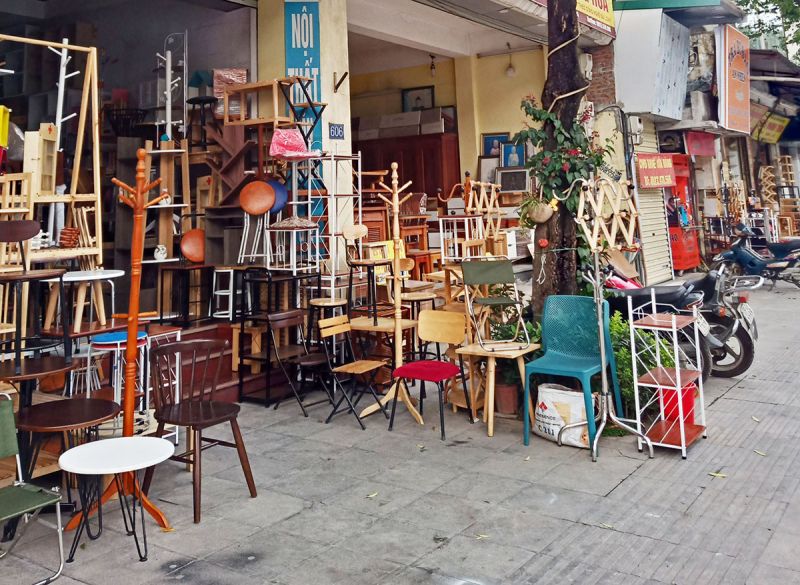 Phố bán nội thất đường Nguyễn Trãi