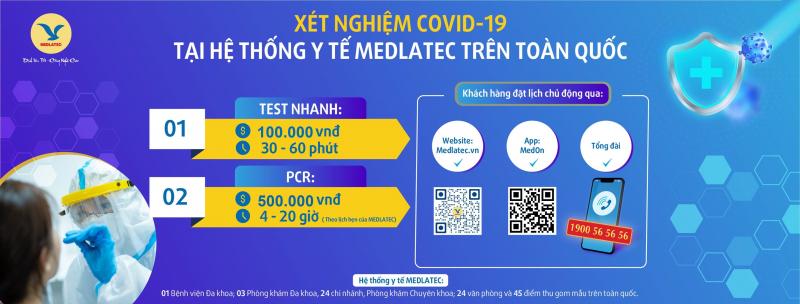 Test PCR hoặc test nhanh tại MEDLATEC, bạn hoàn toàn yên tâm về mức giá và chất lượng