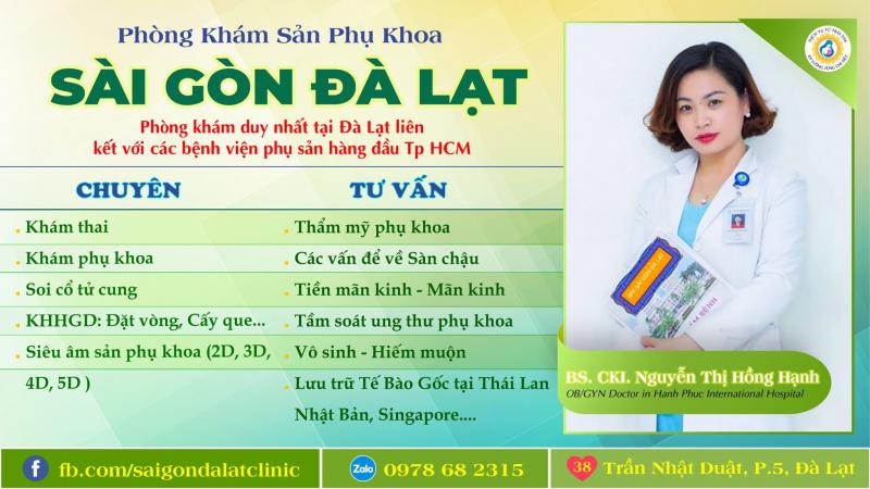 Phòng khám sản phụ khoa Sài Gòn – Đà Lạt