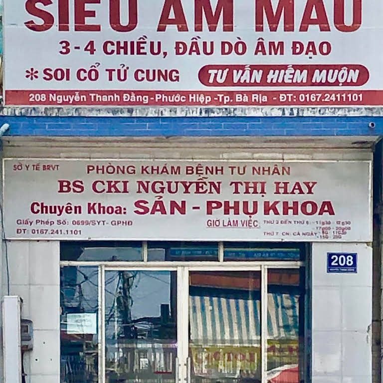 Phòng khám siêu âm phụ sản – Bác sĩ Nguyễn Thị Hay