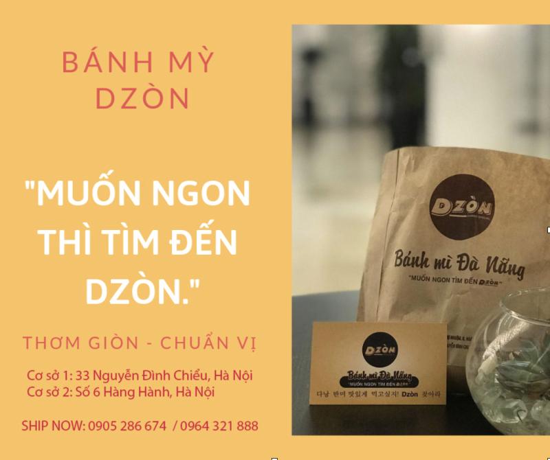 Muốn ăn bánh mì ngon Hà Nội nhất định phải đến với Dzòn