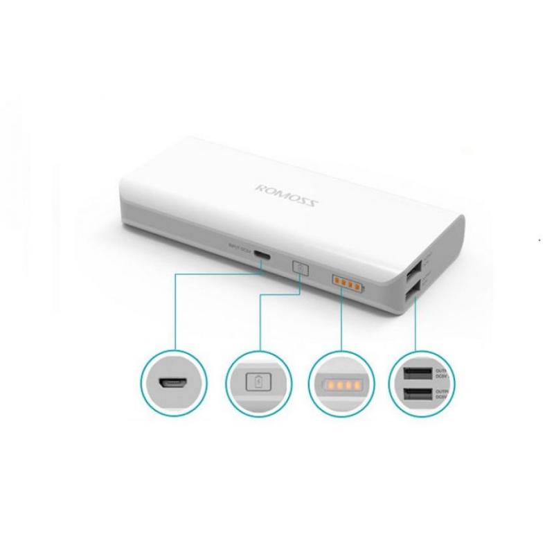 Pin Sạc Dự Phòng Romoss Sense 4 10.400mAh