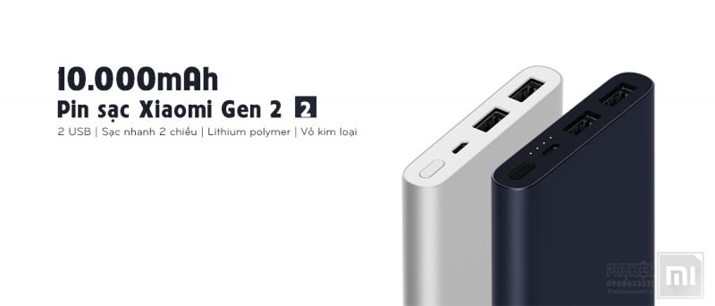Pin Sạc Dự Phòng Xiaomi Gen 2S 2018 10.000mAh