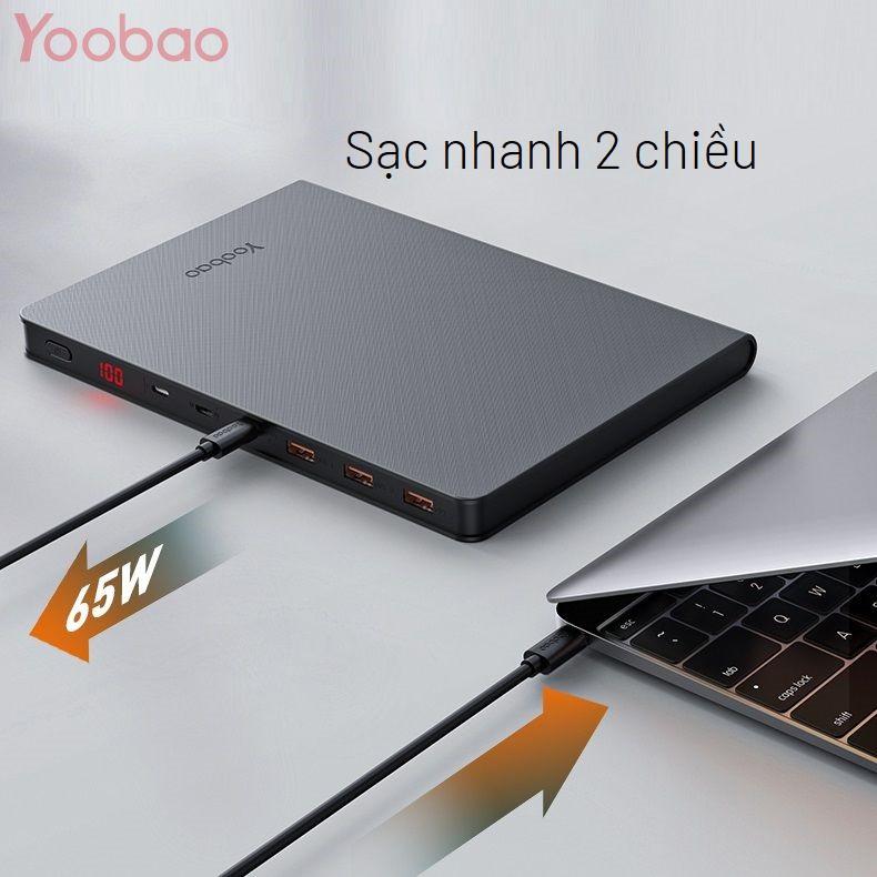 Pin sạc dự phòng Yoobao PD 65W 30000mAh PD3.0