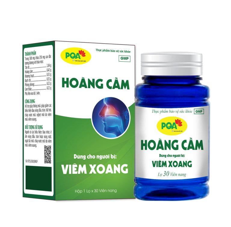 PQA Hoàng cầm 30 viên cho người viêm xoang, viêm mũi