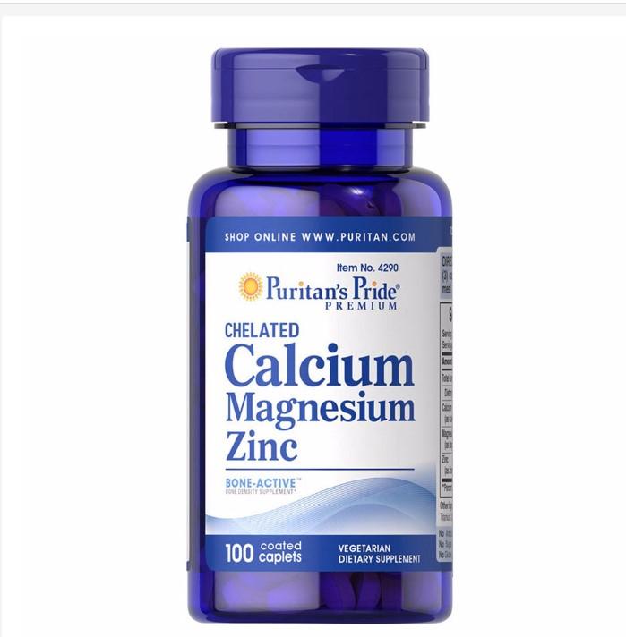 Puritan's Pride Chelated Calcium Magnesium Zinc