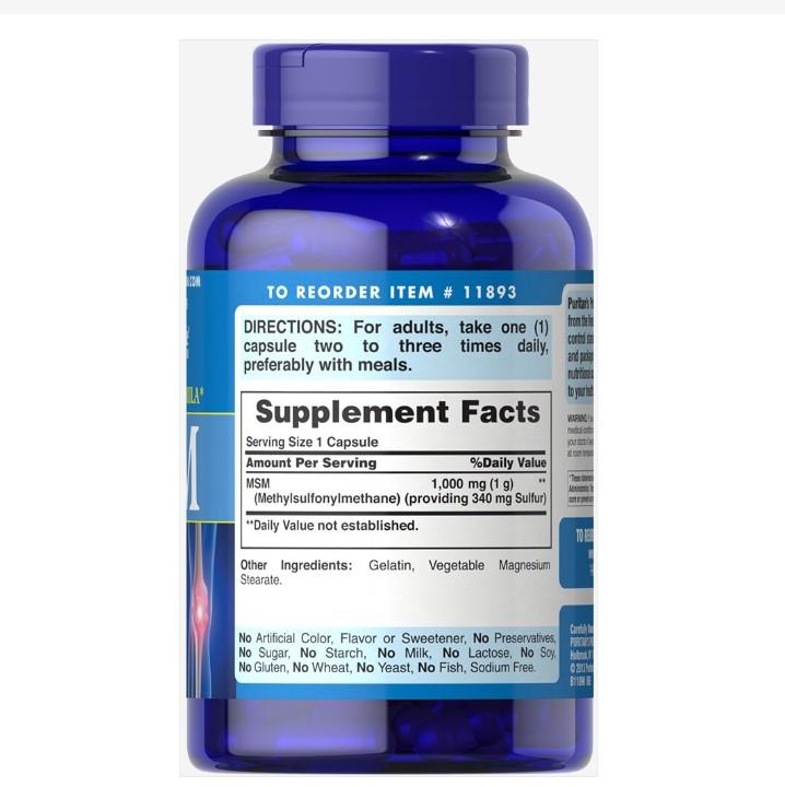 Puritan's Pride MSM 1000mg