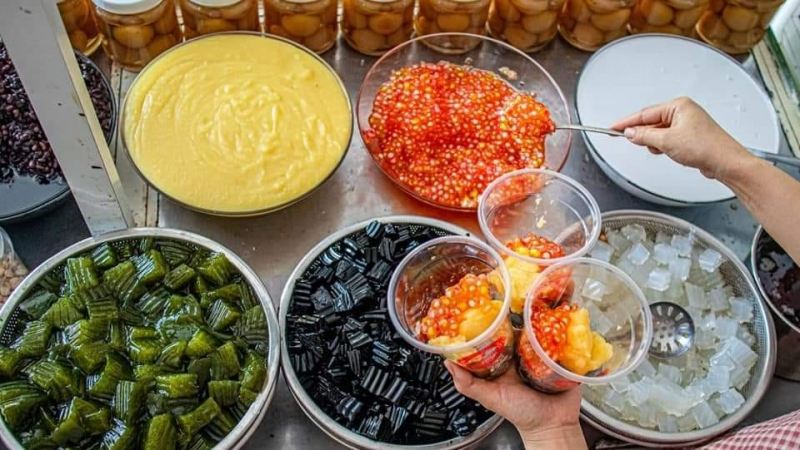 Chè xoa xoa hạt lựu cô Châm