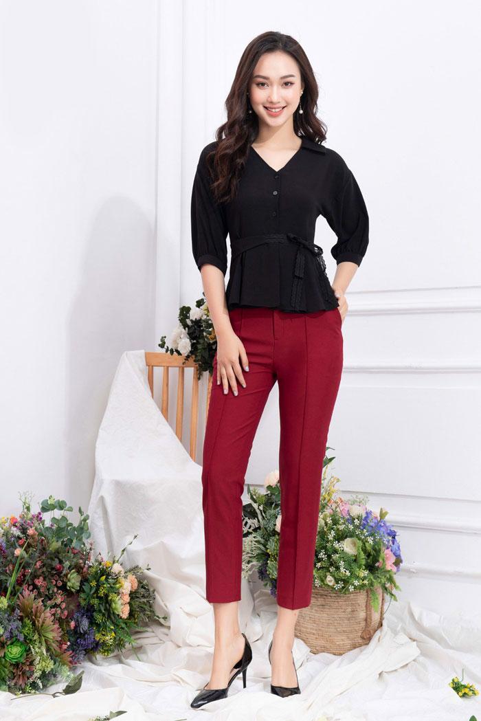 Quần dài có đường ly giữa