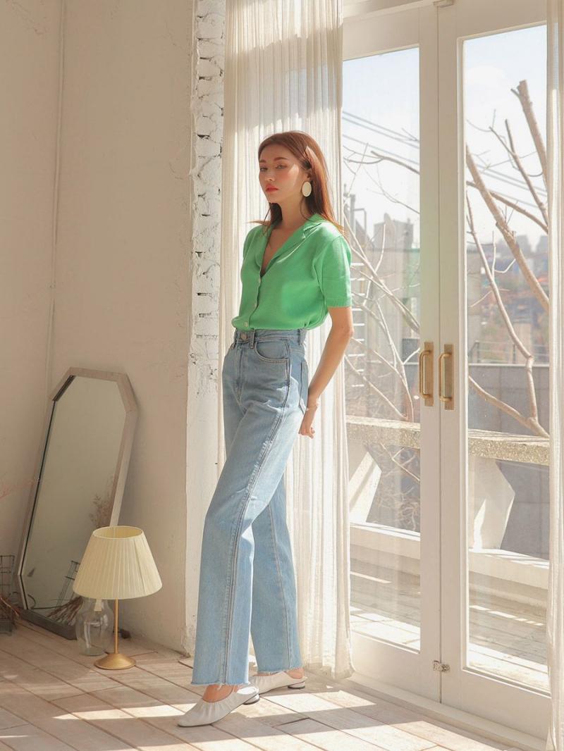 Quần jeans ống rộng