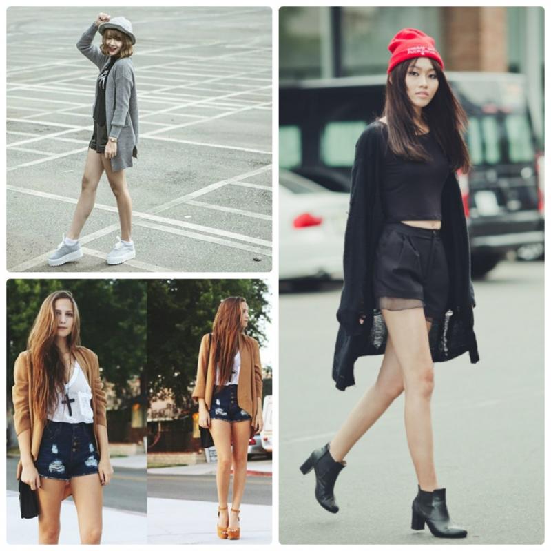 Quần shorts kết hợp áo Cardigan