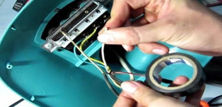 Quạt bị đứt dây dẫn điện