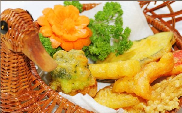 Rau củ chiên giòn giàu chất xơ