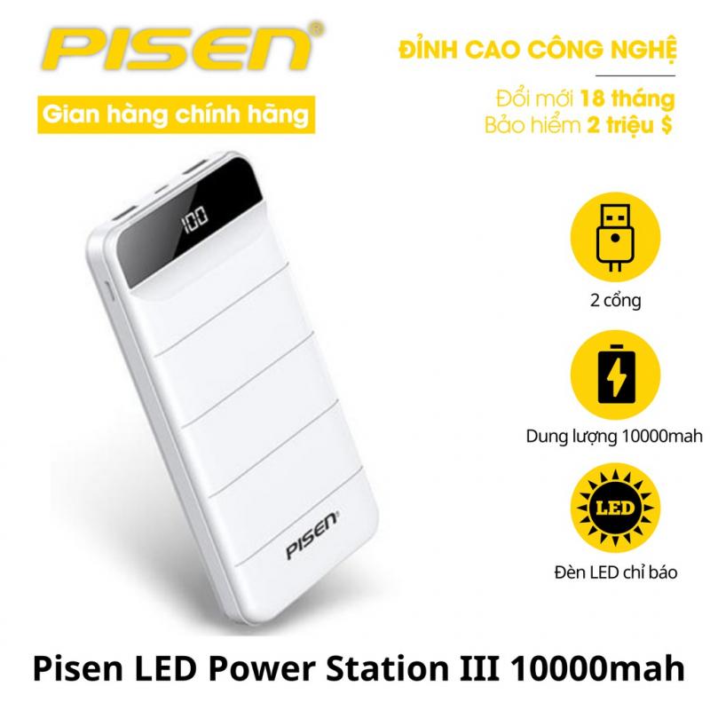 Sạc dự phòng Pisen LED Power Station III 10000mah
