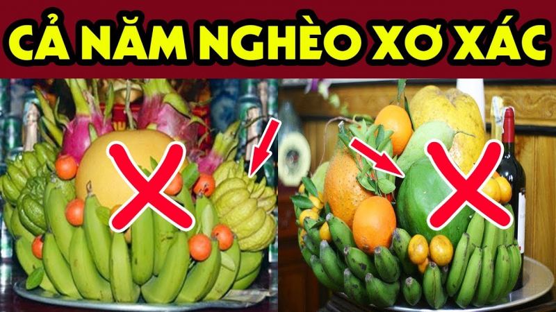Sai lầm cần tránh khi bày mâm ngũ quả ngày Tết