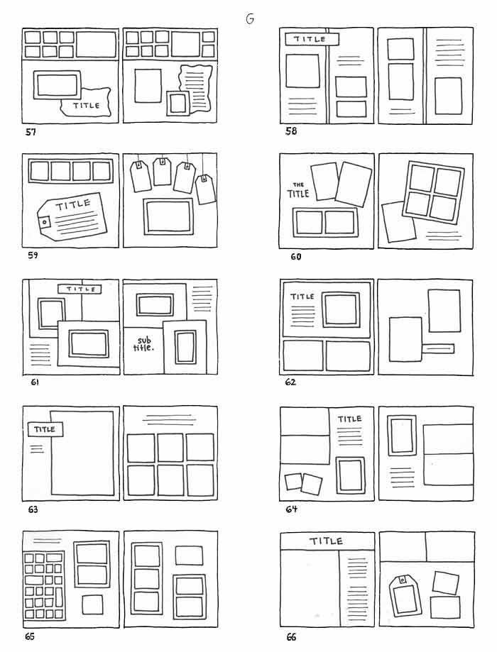 Các cách xếp ảnh trong scrapbook của bạn.