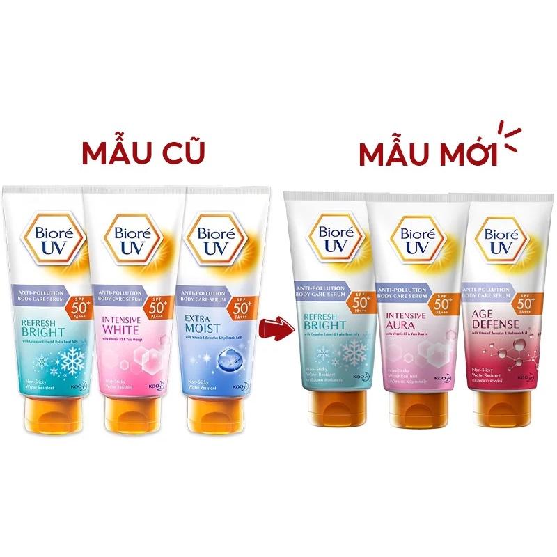 Serum chống nắng Bioré UV Anti-pollution Body Care Serum Intensive Aura SPF50+/PA+++