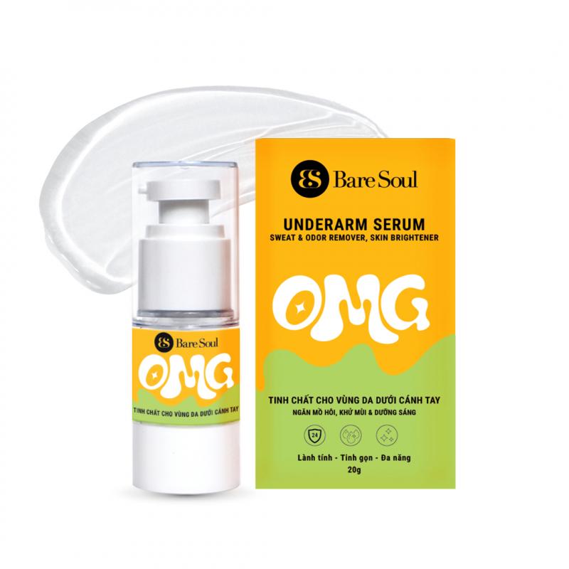 Serum nách ngăn mồ hôi, khử mùi và dưỡng sáng BareSoul Underarm
