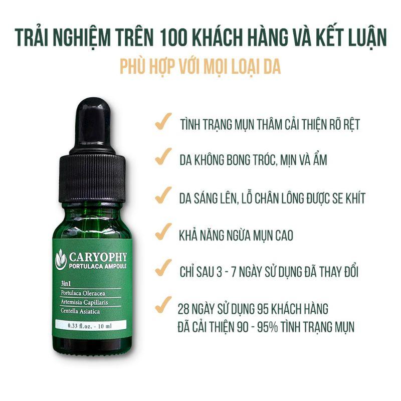 Serum rau má giảm mụn mờ thâm Caryophy Portulaca Ampoule