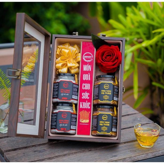 Set quà Tết 2025 Đông Trùng Hạ Thảo CordyHappy loại thượng hạng