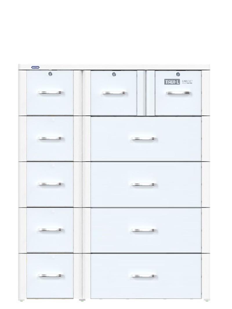 Tủ nhựa Shino 5 tầng 11 hộc trắng trơn