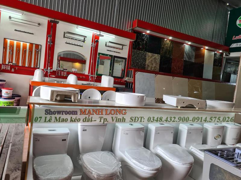 Showroom gạch ốp lát, thiết bị vệ sinh Mạnh Long