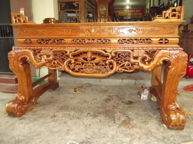 Xập thờ đục ngũ phúc gỗ gụ đẹp