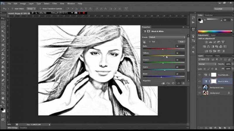 Một bức ảnh được chuyển từ phần mềm Sketch Master