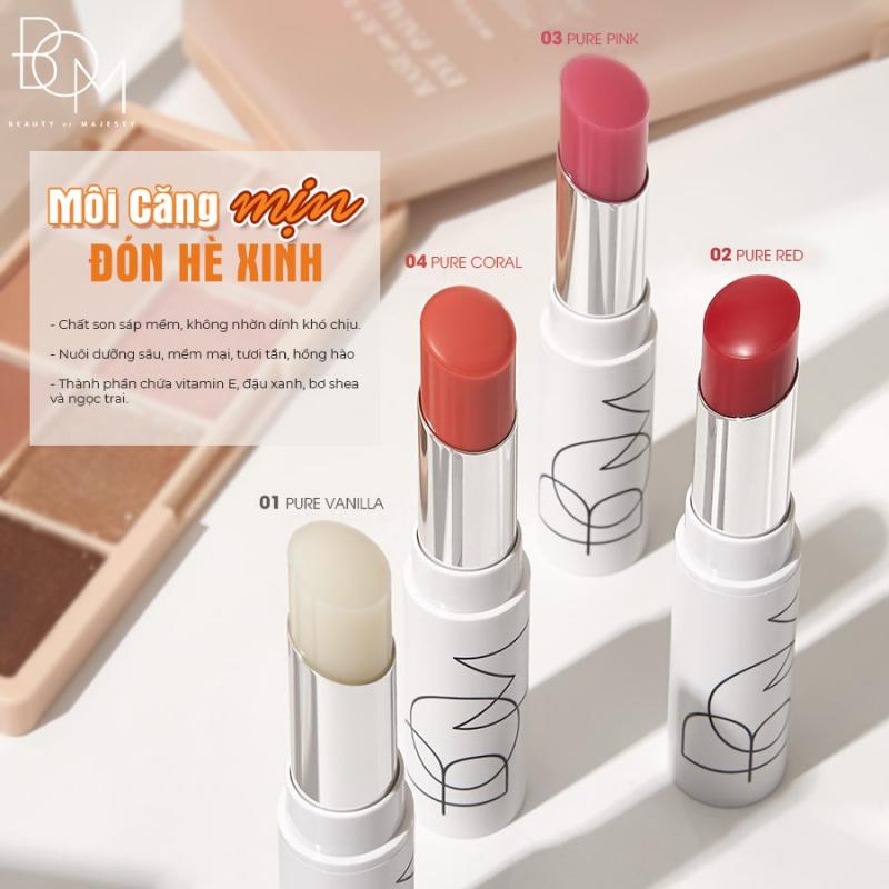 Son dưỡng môi có màu dưỡng ẩm căng bóng cho môi Bom Dewy Lip Balm