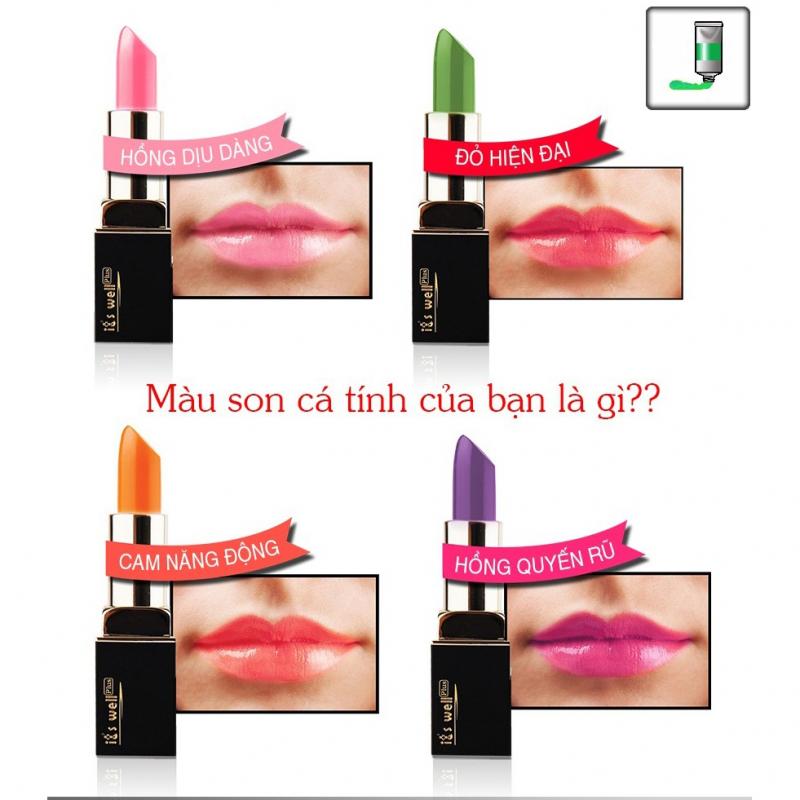 Son gió dưỡng ẩm môi lâu phai màu It's Well Plus 4 gr