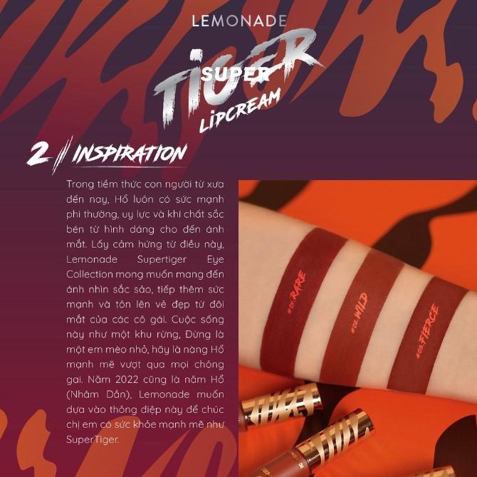 Son kem lì Lemonade SuperTiger Matte Lipcream