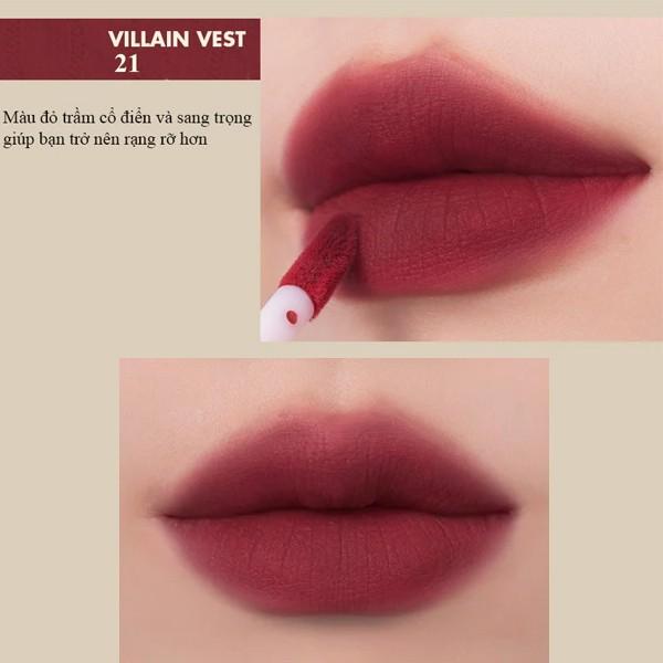 Son kem lì rom&nd Zero Velvet Tint (21 Villain Vest - đỏ mận trầm)