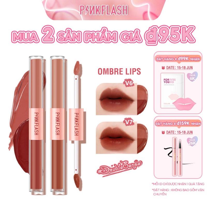 Son kem tint lì hai đầu Pinkflash sắc tố cao lâu trôi 2 trong 1