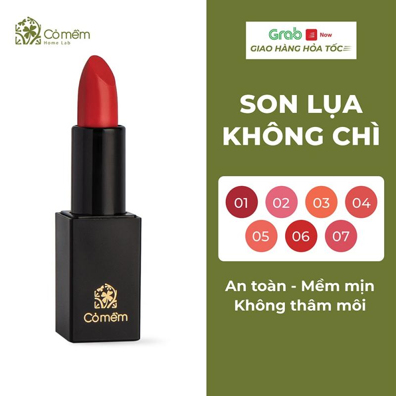 Son môi lụa không chì thiên nhiên Cỏ Mềm an toàn