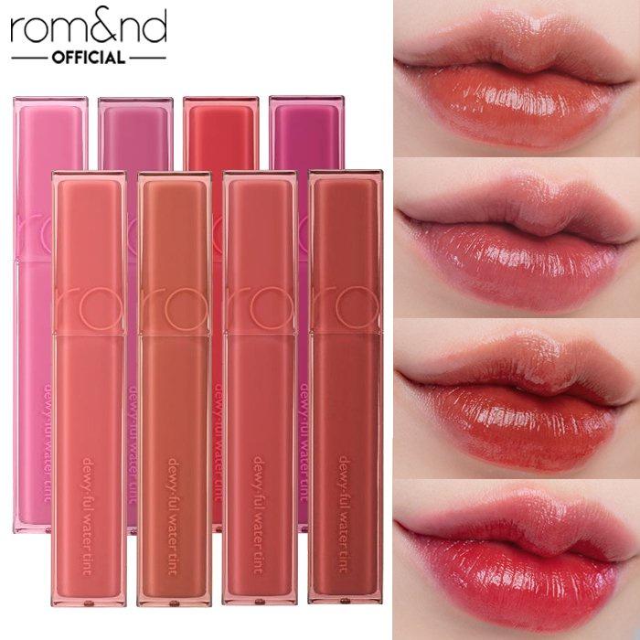 Son tint bóng, siêu lì cho đôi môi căng mọng Hàn Quốc Romand Dewyful Water Tint