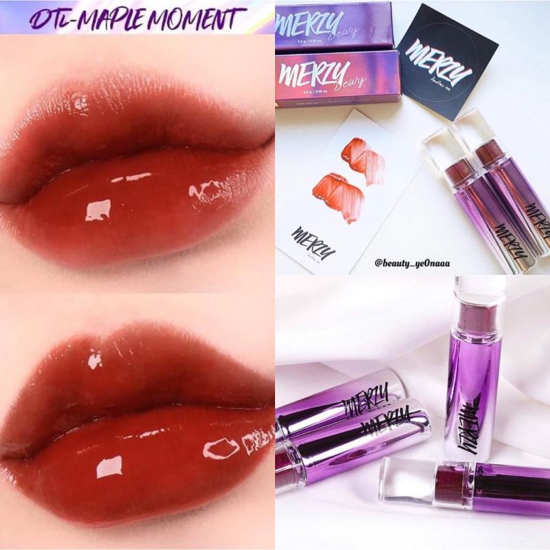 Son tint bóng siêu lì cho đôi môi căng mọng Merzy Aurora Dewy Tint